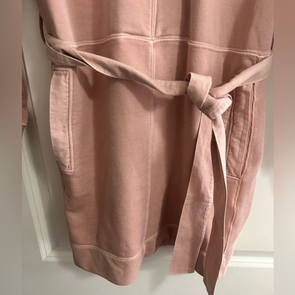 REISS Lila Utility Mini Dress Size xs Blush Pink Belted Pockets Drawstring Comfy - Picture 4 of 7